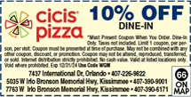 Discount Coupon for Cicis Pizza - Orlando - I-Drive